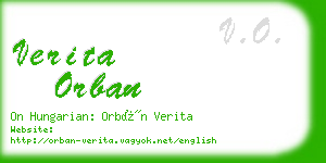 verita orban business card